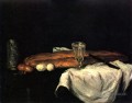 Nature morte avec pain et oeufs Paul Cézanne